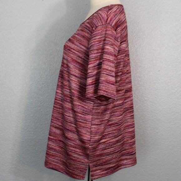 Allison Daley II Pink and Purple Heathered Blouse Size 2X - Picture 6 of 10